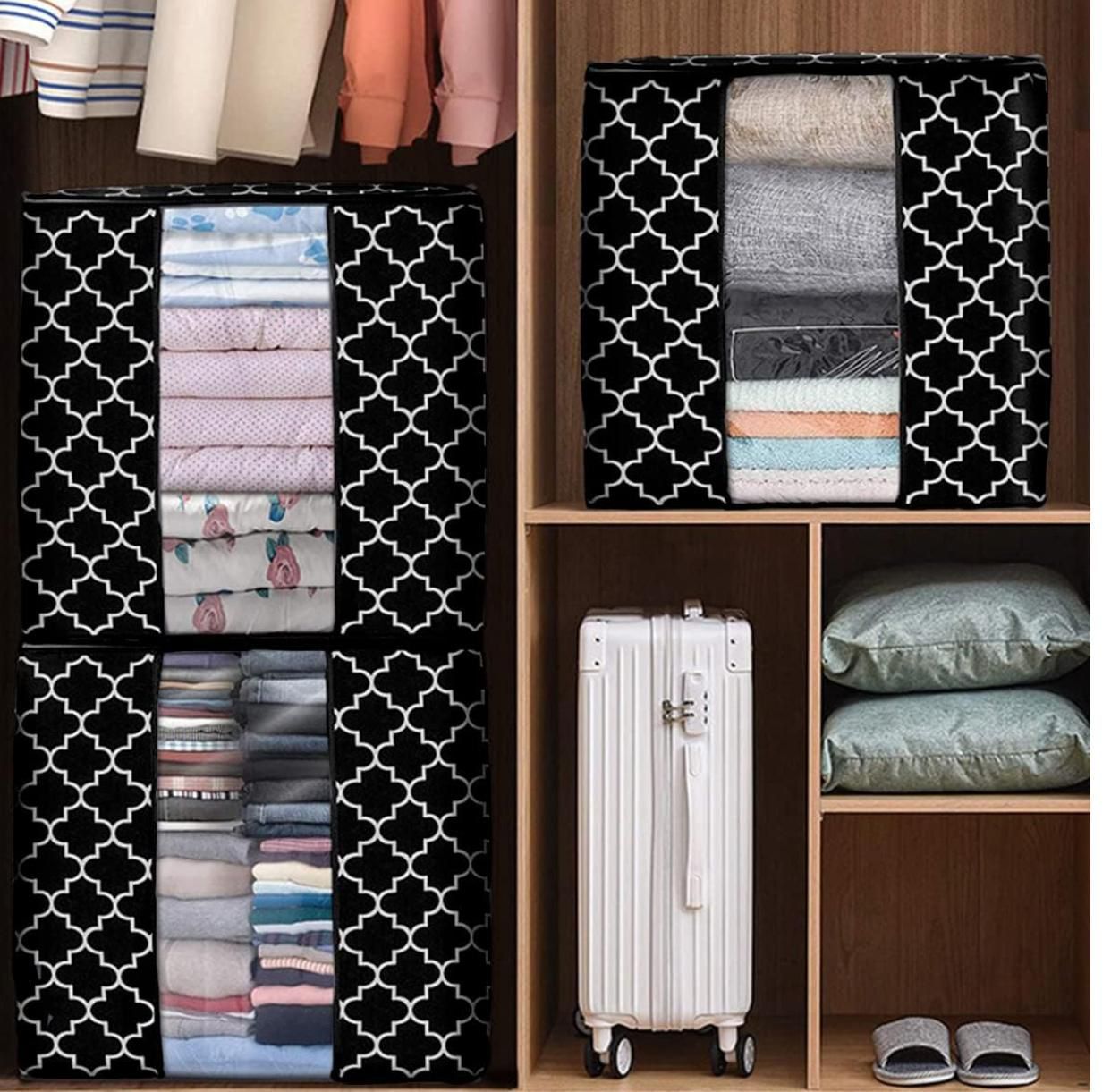 New Black Printed Storage