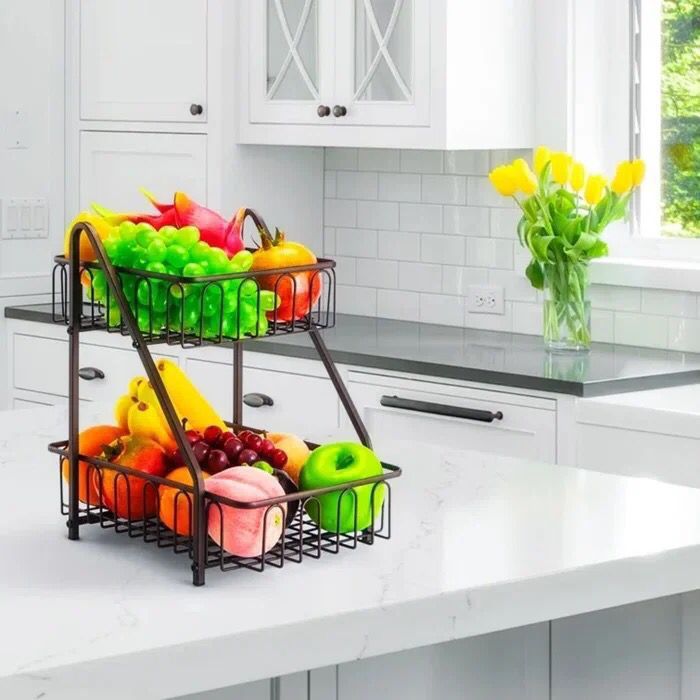 Multi Purpose Two Tier Fruits And Vegetable Basket