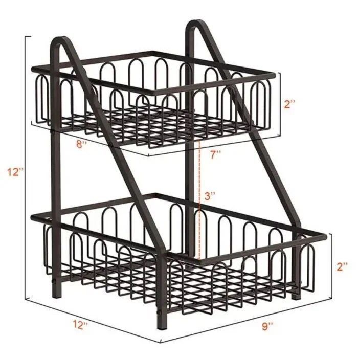 Multi Purpose Two Tier Fruits And Vegetable Basket