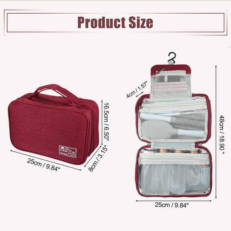 Travel Makeup Bag with Compartments