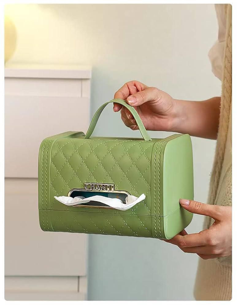 Multi-functional Tissue Box Organizer