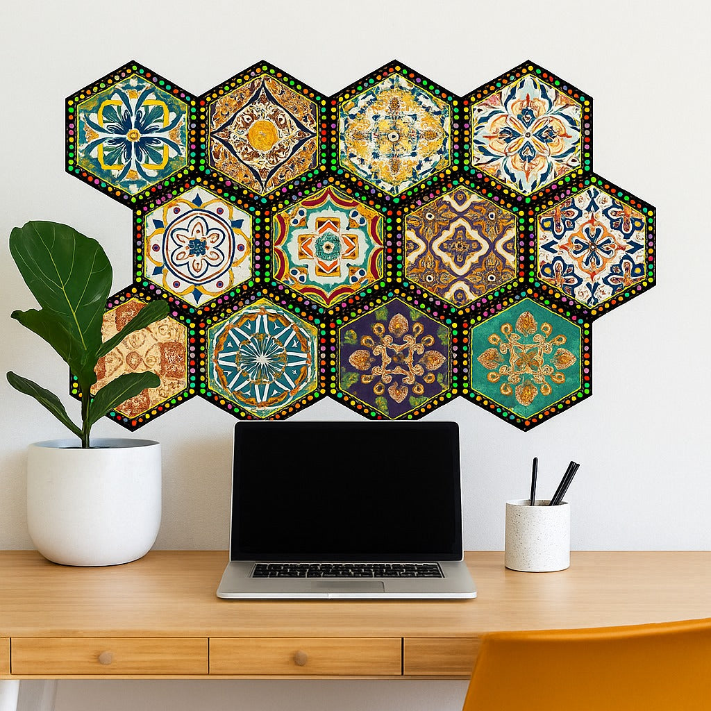 Self-Adhesive Peel & Stick Wall Decals - Pack of 12