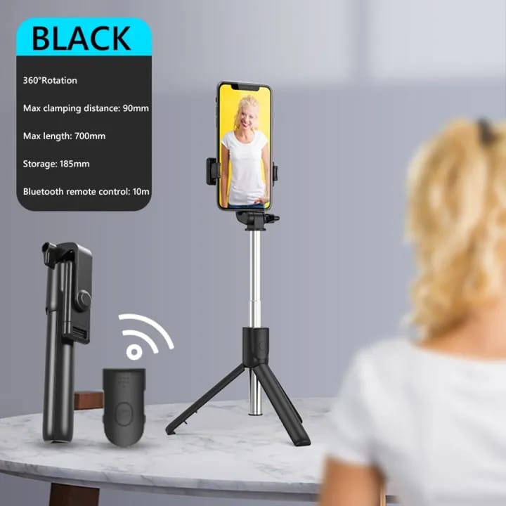 WIRELESS SELFIE STICK BLUETOOTH REMOTE & TRIPOD STAND