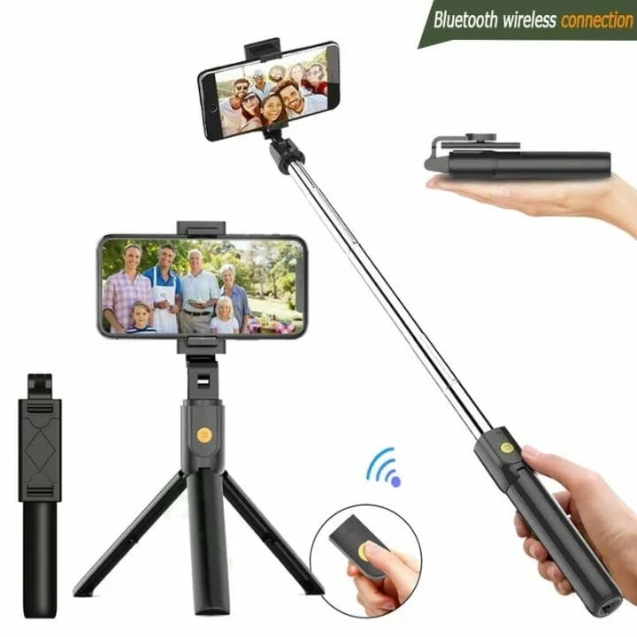 WIRELESS SELFIE STICK BLUETOOTH REMOTE & TRIPOD STAND