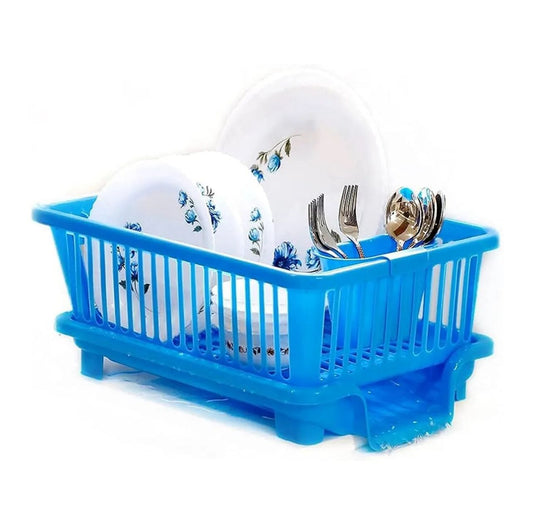Fancy Plate Rack  - 3 in 1 Large Durable Plastic Kitchen Sink Dish Rack