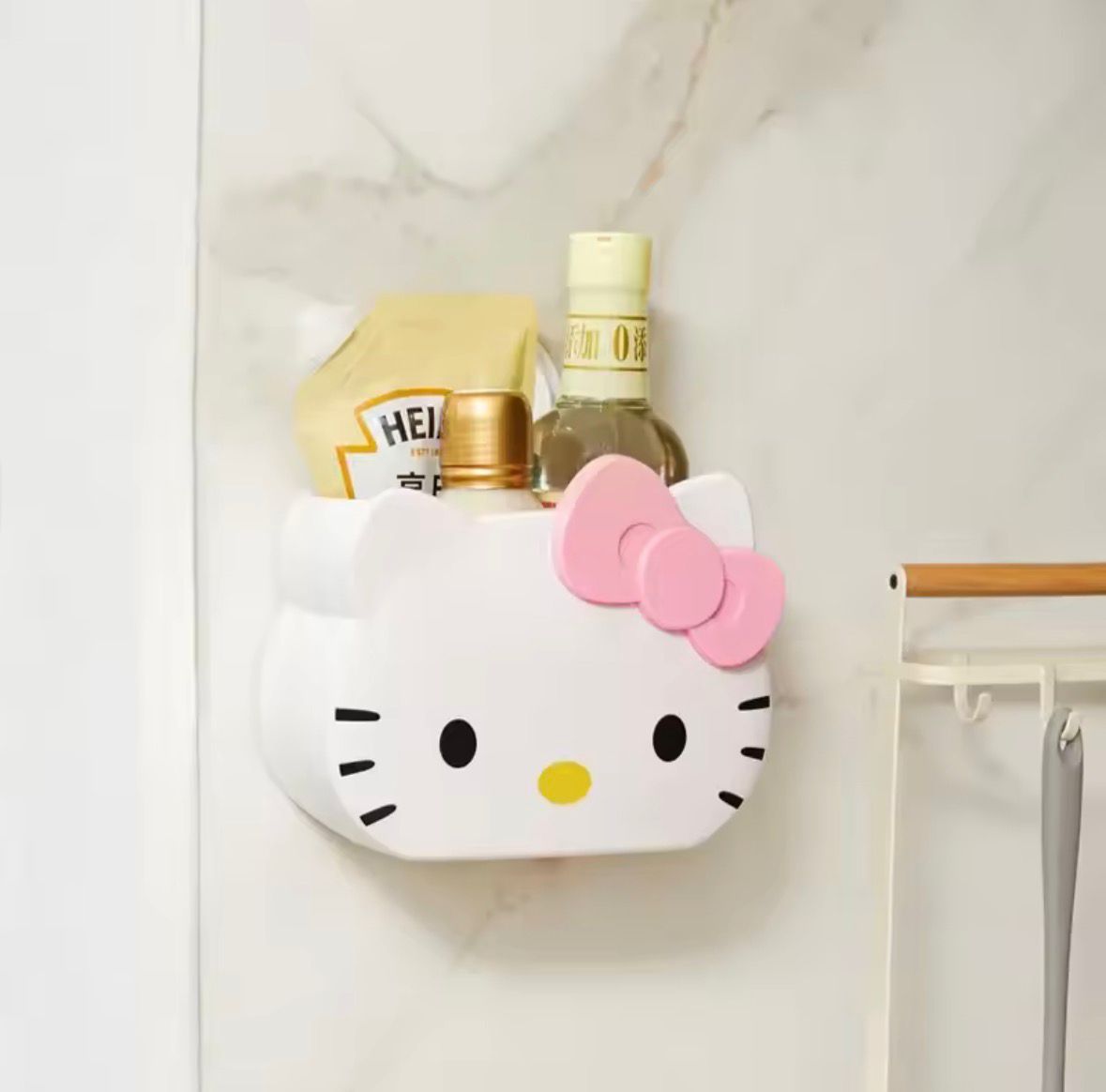 Hello Kitty Bathroom Punch-Free Toothbrush Wall Hanging Storage Box