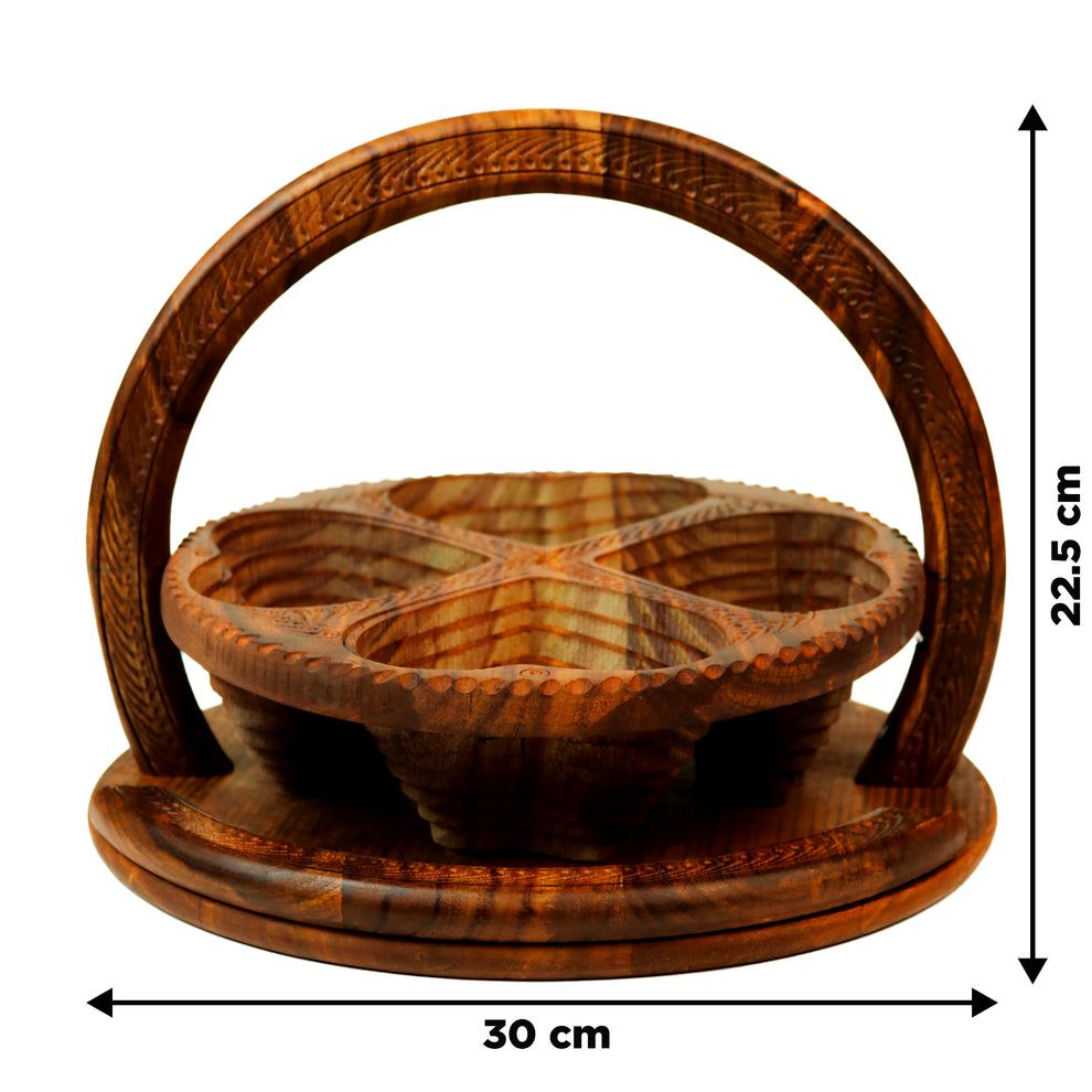 4 Portions Handy Crafted Foldable Dry Fruit Basket 🧺