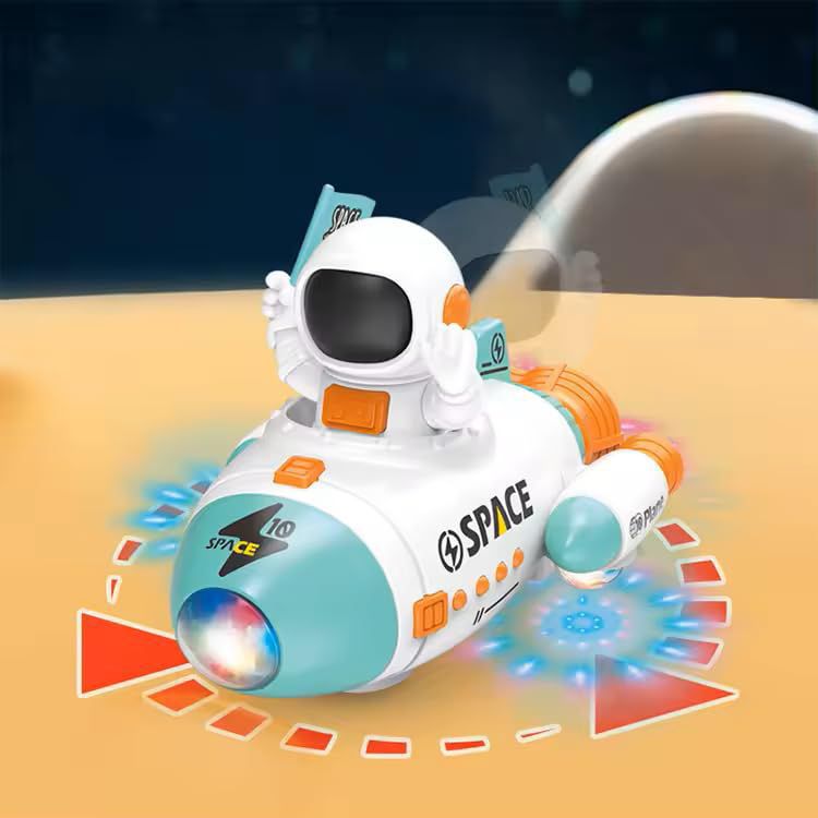 Space Rocket Car Battery Operated With Light & Music