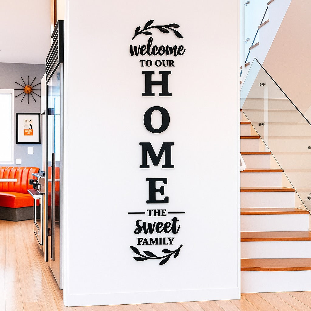 Vibrant Wooden "Sweet Home" Wall Art & Housewarming Gift - 3D Laser Cut