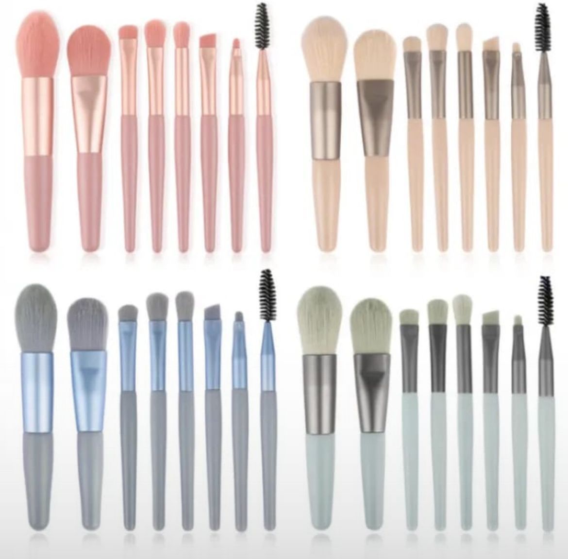 Original 8-Piece Makeup Brush Set with Pouch - Soft Brushes