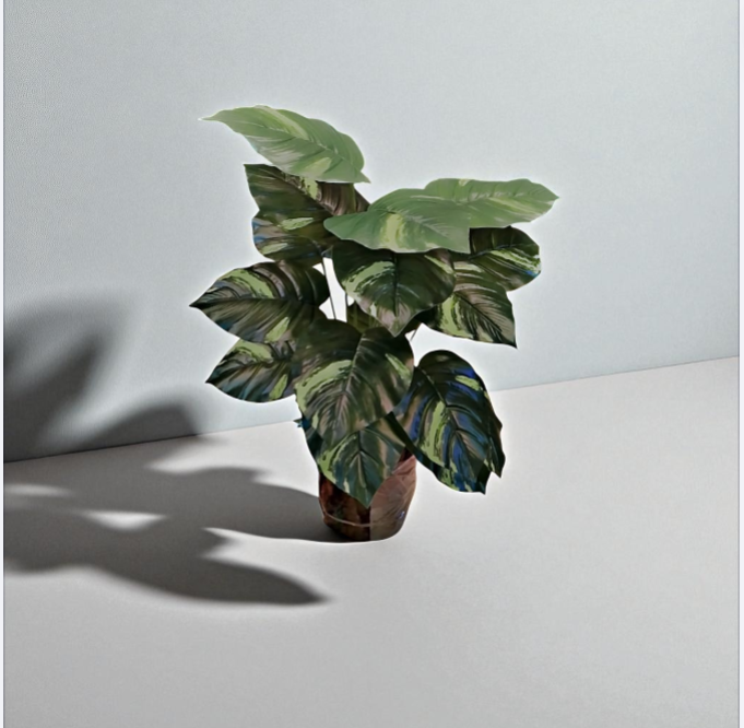 Faux Decorative Plants with Wood Base