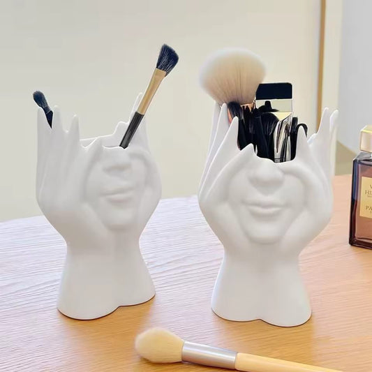 Abstract Facial Design Storage Box - Pack of 2