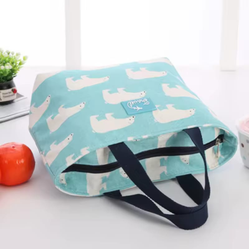 Oxford cotton Thermal lunch bag for traveling
