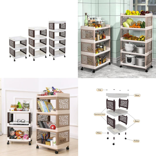 Multipurpose Flower Rack With (4- 360 Degree Wheels)