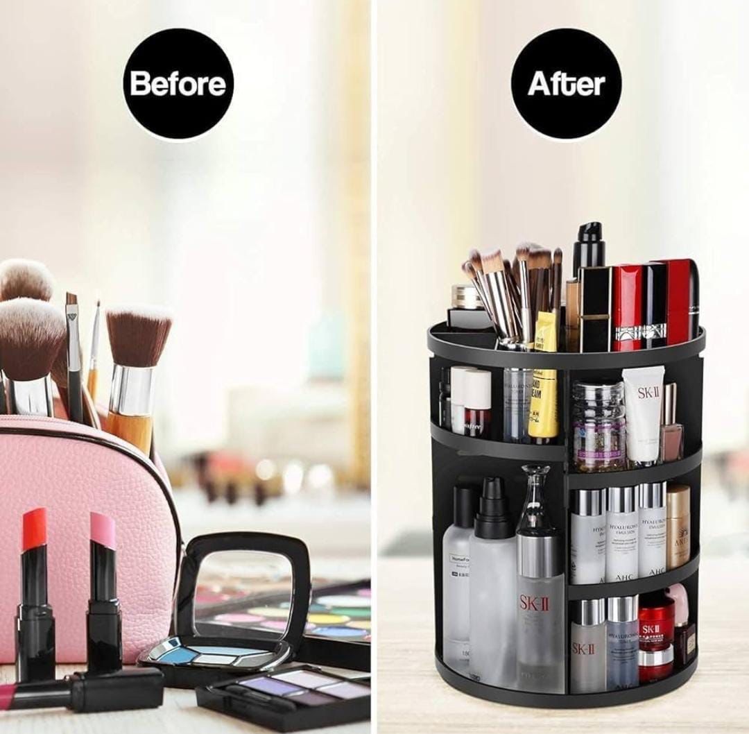 360 degree rotating cosmetic storage