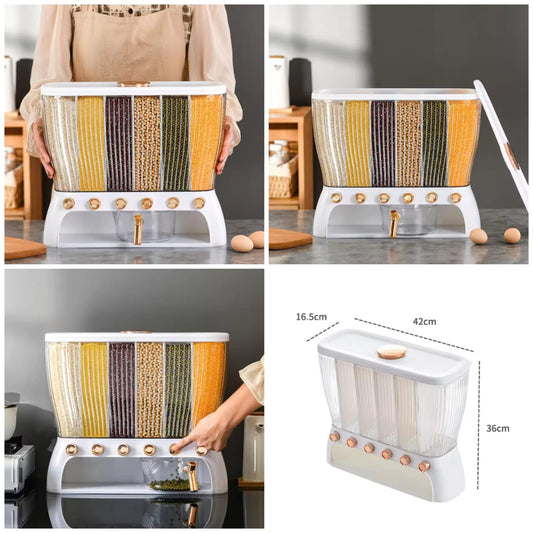 6 Portion 10Kg Cereal Dispenser - Premium Quality