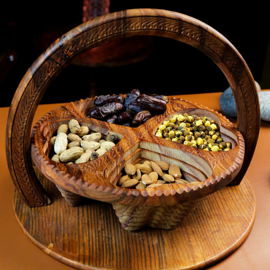 4 Portions Handy Crafted Foldable Dry Fruit Basket 🧺