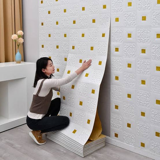 White Brick With Golden Spot