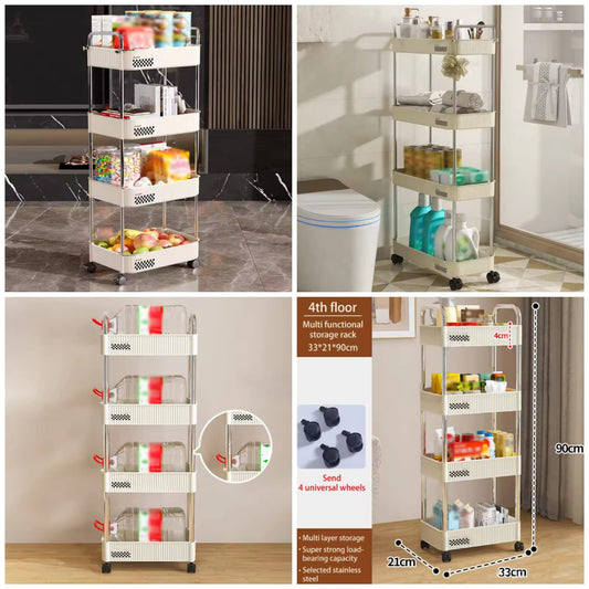 Four Layer Movable Trolley