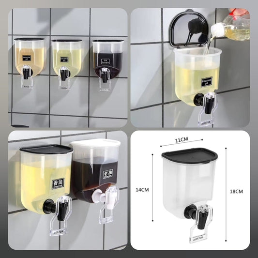 Self-adhesive Wall-Mounted Oil Dispenser (800ML) Good Quality