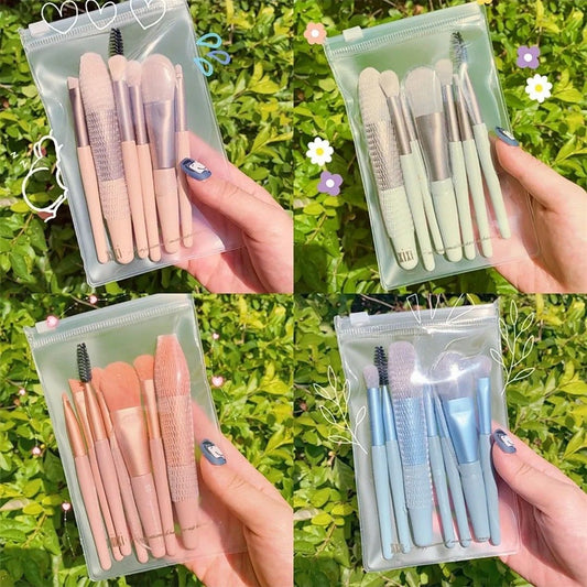 Original 8-Piece Makeup Brush Set with Pouch - Soft Brushes